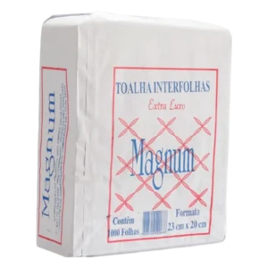 Toalha de papel interfolhas (ALTA Qualidade) - Magnum 20x20cm 1000 folhas.